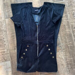 Ramy Brook Navy Velveteen Helena Jump Suit Womens 29